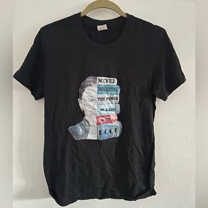 RBG T-Shirt Women's Black Graphic Tee Ruth Bader Ginsburg